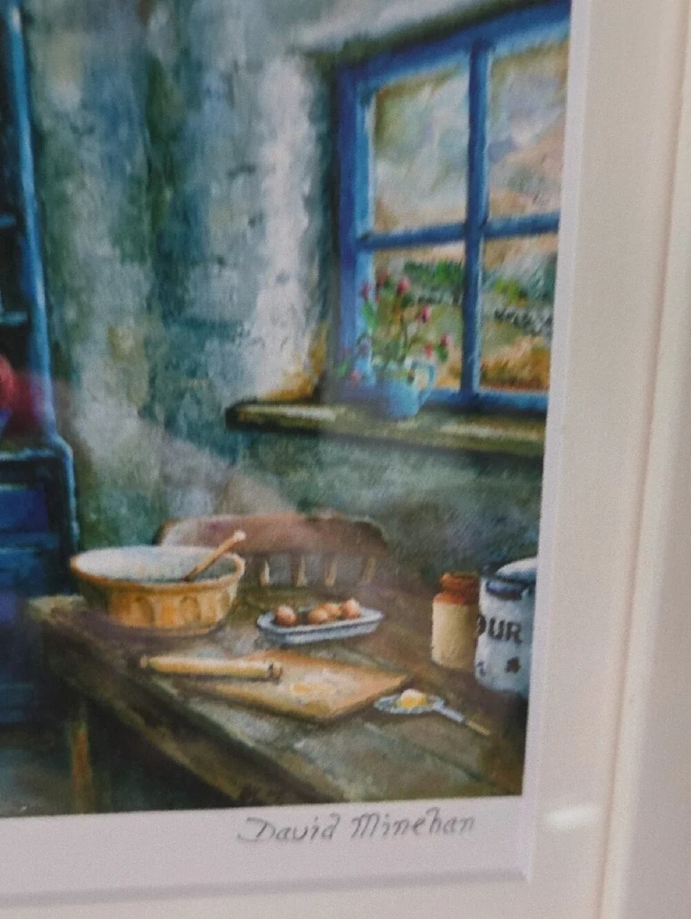 Blue Kitchen Print - 'Home Comforts' Wall Art By David Minehan